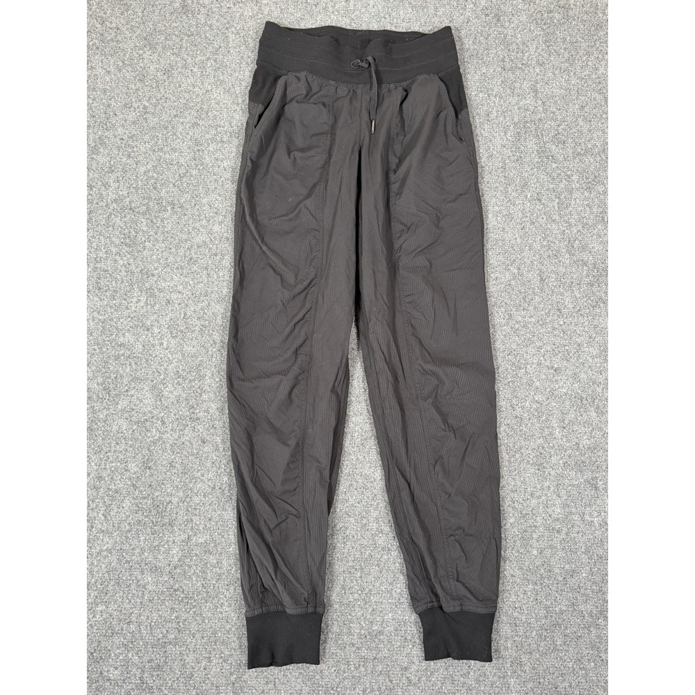 Lululemon Dance Studio Mid-Rise Jogger Womens 2 Black Drawstring Pockets 28"